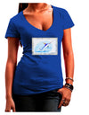 Swordfish Watercolor Juniors V-Neck Dark T-Shirt-Womens V-Neck T-Shirts-TooLoud-Royal-Blue-Juniors Fitted Small-Davson Sales