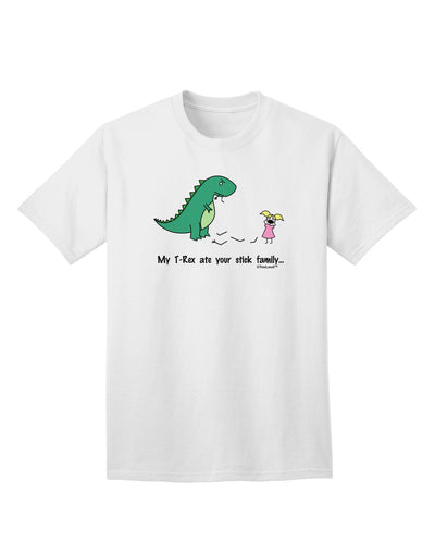 T-Rex Family Devoured - Vibrant Adult T-Shirt in Various Colors by TooLoud-Mens T-shirts-TooLoud-White-Small-Davson Sales