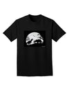 T-Rex and Triceratops Silhouettes Design Adult Dark T-Shirt by TooLoud-Mens T-Shirt-TooLoud-Black-Small-Davson Sales