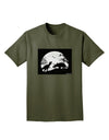 T-Rex and Triceratops Silhouettes Design Adult Dark T-Shirt by TooLoud-Mens T-Shirt-TooLoud-Military-Green-Small-Davson Sales