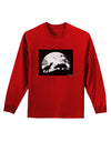 T-Rex and Triceratops Silhouettes Design Adult Long Sleeve Dark T-Shirt by TooLoud-TooLoud-Red-Small-Davson Sales