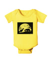 T-Rex and Triceratops Silhouettes Design Baby Romper Bodysuit by TooLoud-Baby Romper-TooLoud-Yellow-06-Months-Davson Sales