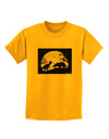 T-Rex and Triceratops Silhouettes Design Childrens T-Shirt by TooLoud-Childrens T-Shirt-TooLoud-Gold-X-Small-Davson Sales