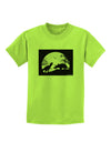 T-Rex and Triceratops Silhouettes Design Childrens T-Shirt by TooLoud-Childrens T-Shirt-TooLoud-Lime-Green-X-Small-Davson Sales