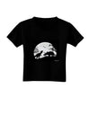 T-Rex and Triceratops Silhouettes Design Toddler T-Shirt Dark by TooLoud-Toddler T-Shirt-TooLoud-Black-2T-Davson Sales