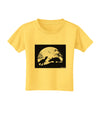 T-Rex and Triceratops Silhouettes Design Toddler T-Shirt by TooLoud-Toddler T-Shirt-TooLoud-Yellow-2T-Davson Sales