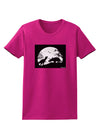 T-Rex and Triceratops Silhouettes Design Womens Dark T-Shirt by TooLoud-Womens T-Shirt-TooLoud-Hot-Pink-Small-Davson Sales