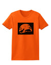 T-Rex and Triceratops Silhouettes Design Womens T-Shirt by TooLoud-Womens T-Shirt-TooLoud-Orange-X-Small-Davson Sales