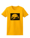 T-Rex and Triceratops Silhouettes Design Womens T-Shirt by TooLoud-Womens T-Shirt-TooLoud-Gold-X-Small-Davson Sales