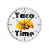 Taco Time - Mexican Food Design 10 Inch Round Wall Clock with Numbers by TooLoud