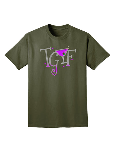 TGIF Martini Adult Dark T-Shirt-Mens T-Shirt-TooLoud-Military-Green-Small-Davson Sales