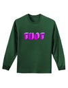 THOT Artistic Text Adult Long Sleeve Dark T-Shirt-TooLoud-Dark-Green-Small-Davson Sales