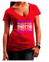 THOTTIE Juniors V-Neck Dark T-Shirt-Womens V-Neck T-Shirts-TooLoud-Red-Juniors Fitted Small-Davson Sales