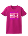 THOTTIE Womens Dark T-Shirt-TooLoud-Hot-Pink-Small-Davson Sales