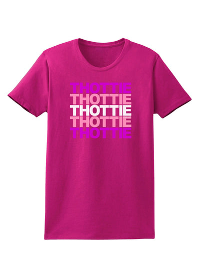 THOTTIE Womens Dark T-Shirt-TooLoud-Hot-Pink-Small-Davson Sales