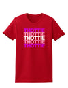 THOTTIE Womens Dark T-Shirt-TooLoud-Red-X-Small-Davson Sales