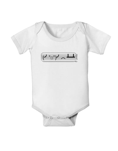 Table Flip Text Bubble Baby Romper Bodysuit-Baby Romper-TooLoud-White-06-Months-Davson Sales