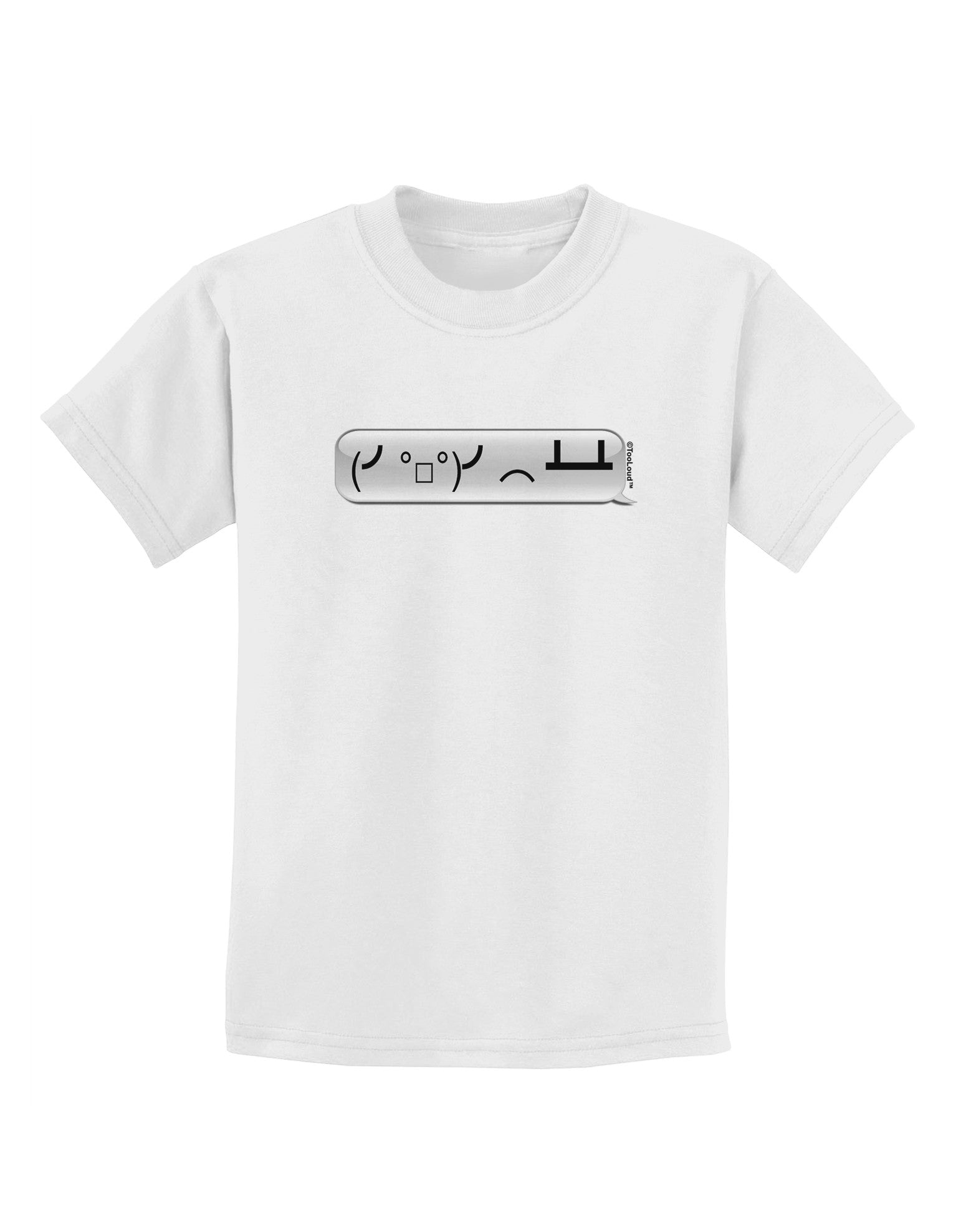 Table Flip Text Bubble Childrens T-Shirt-Childrens T-Shirt-TooLoud-White-X-Small-Davson Sales
