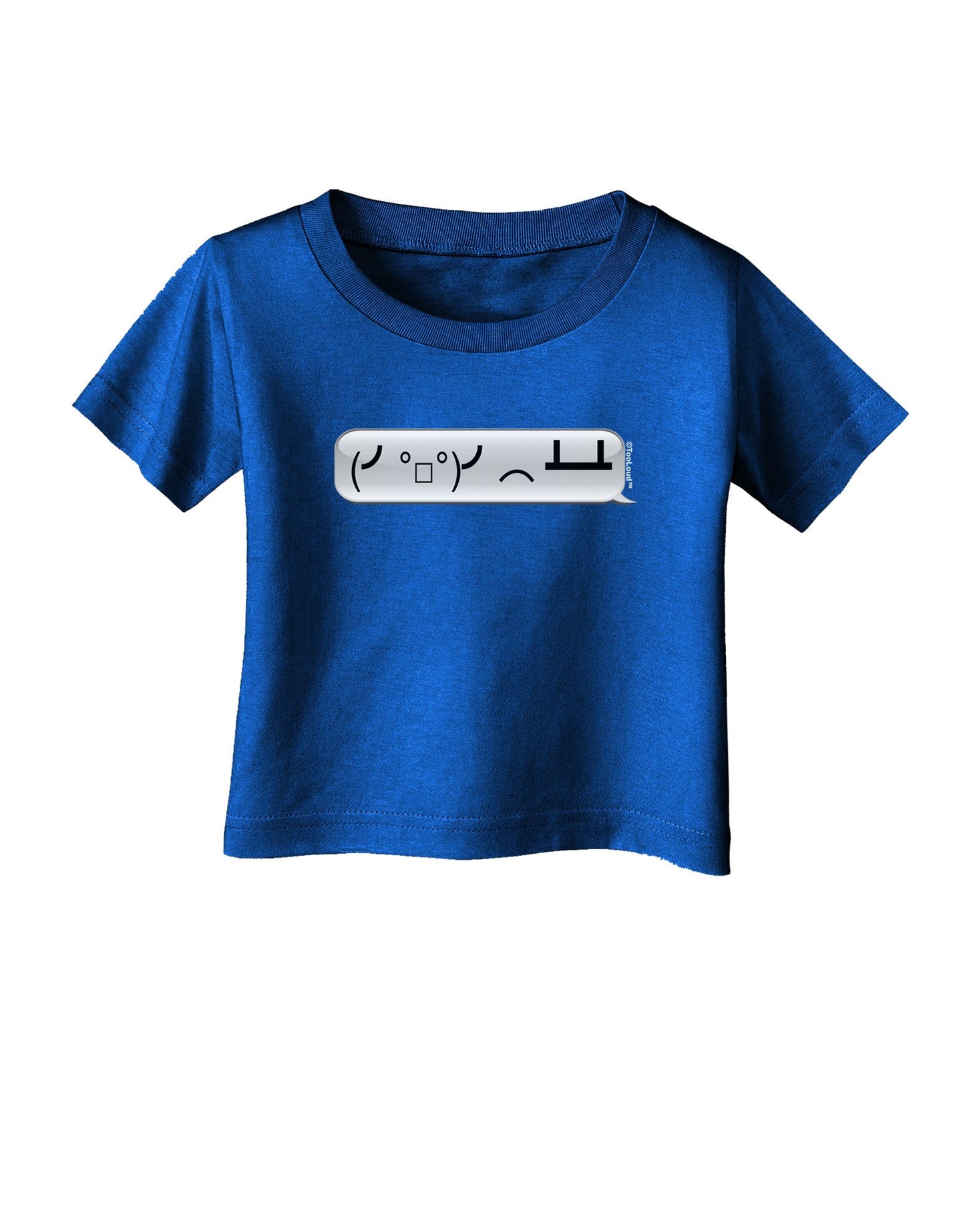 Table Flip Text Bubble Infant T-Shirt Dark-Infant T-Shirt-TooLoud-Royal-Blue-06-Months-Davson Sales