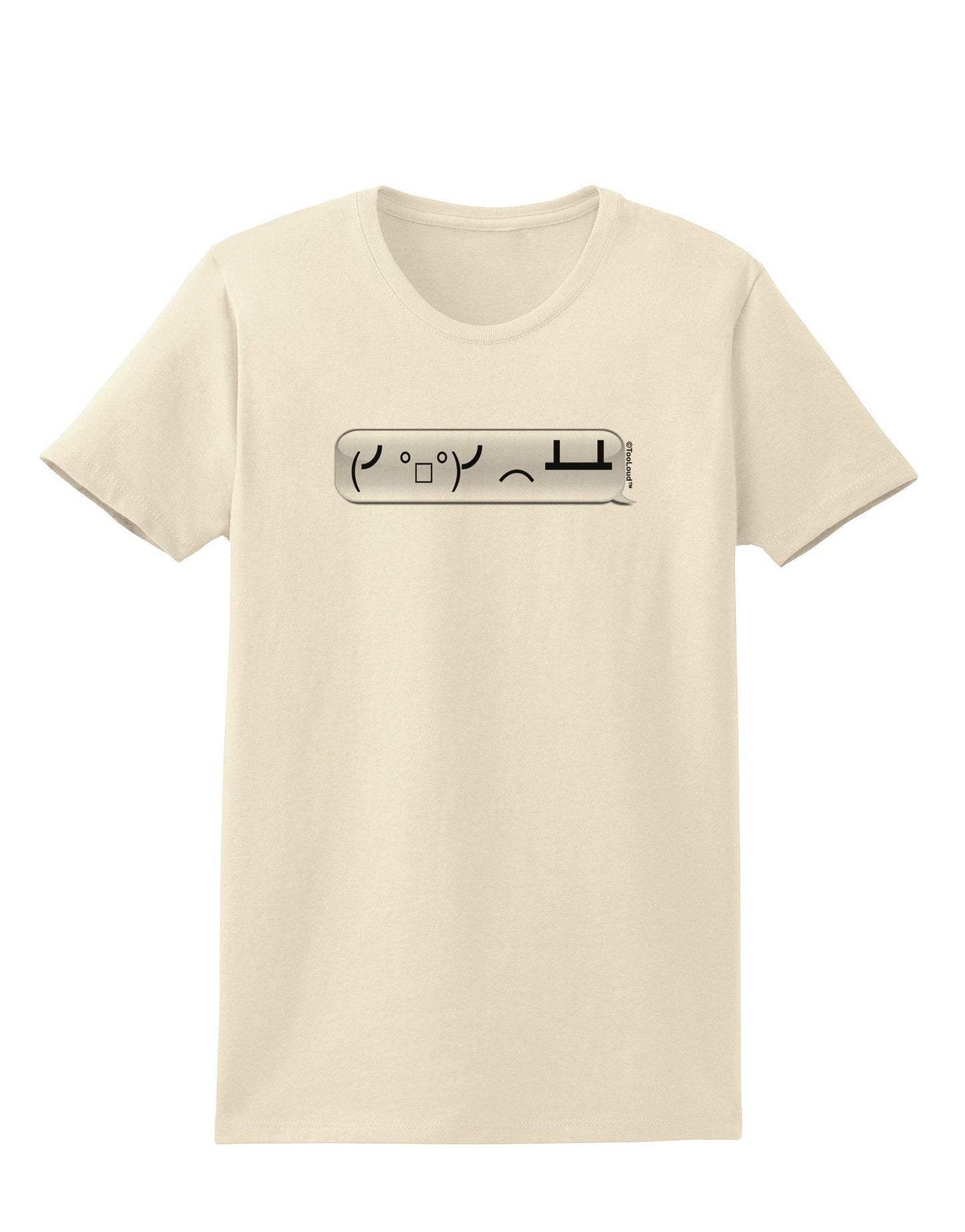 Table Flip Text Bubble Womens T-Shirt-Womens T-Shirt-TooLoud-Natural-X-Small-Davson Sales
