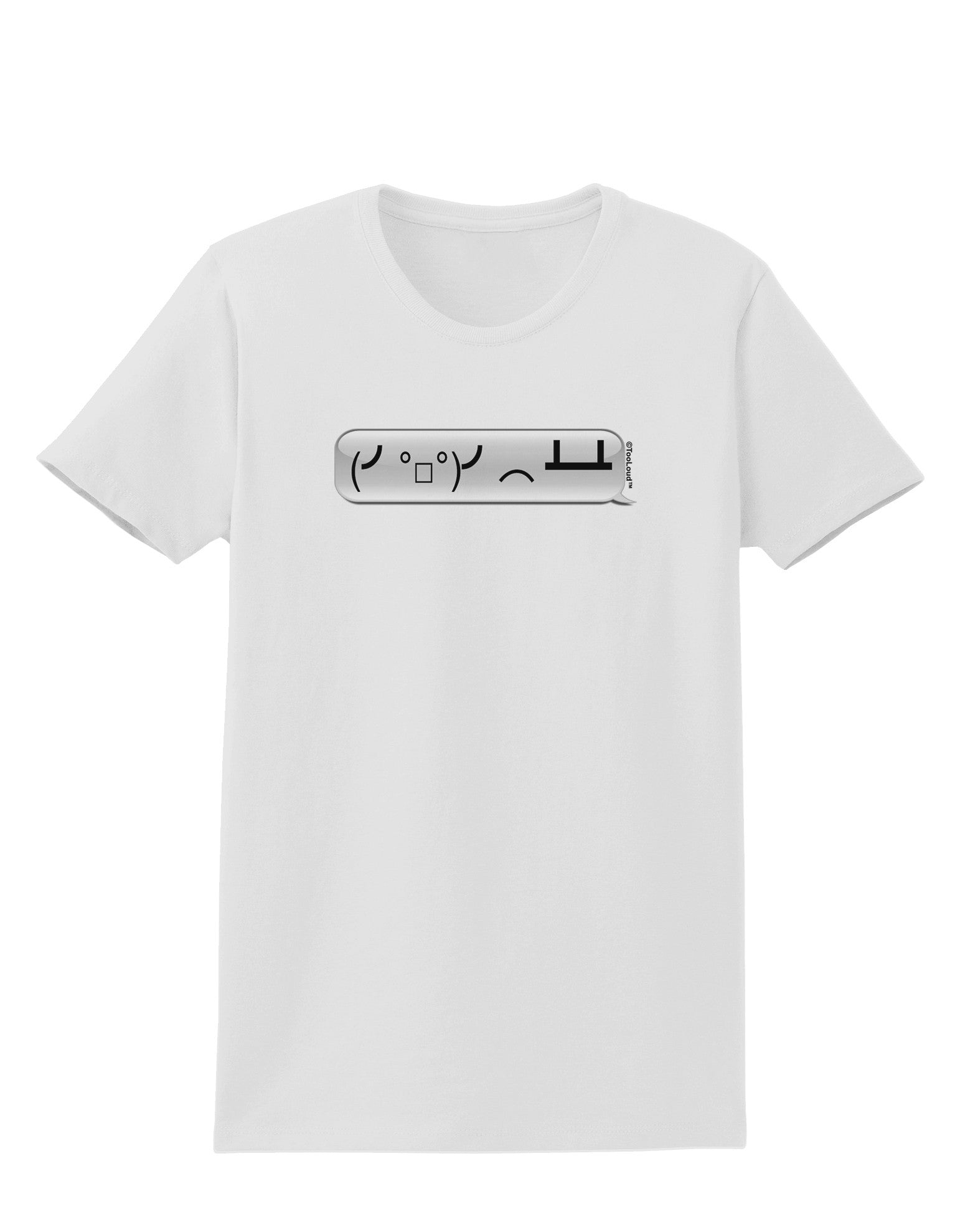 Table Flip Text Bubble Womens T-Shirt-Womens T-Shirt-TooLoud-White-X-Small-Davson Sales