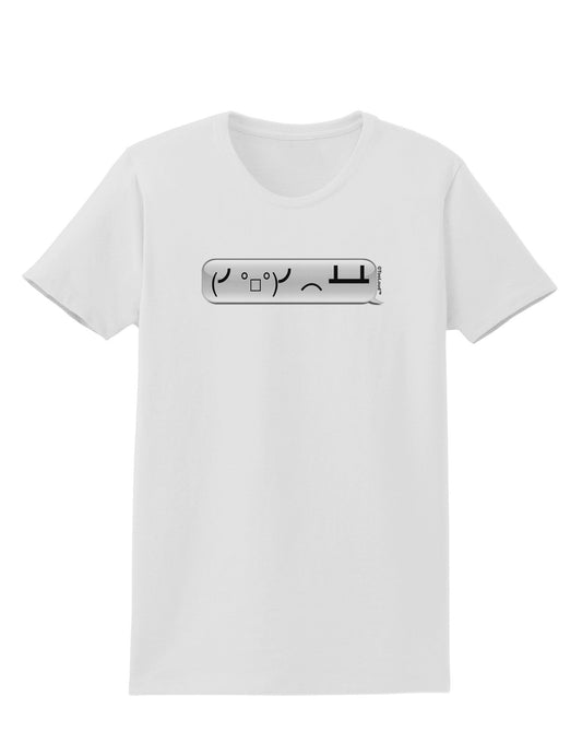 Table Flip Text Bubble Womens T-Shirt-Womens T-Shirt-TooLoud-White-X-Small-Davson Sales