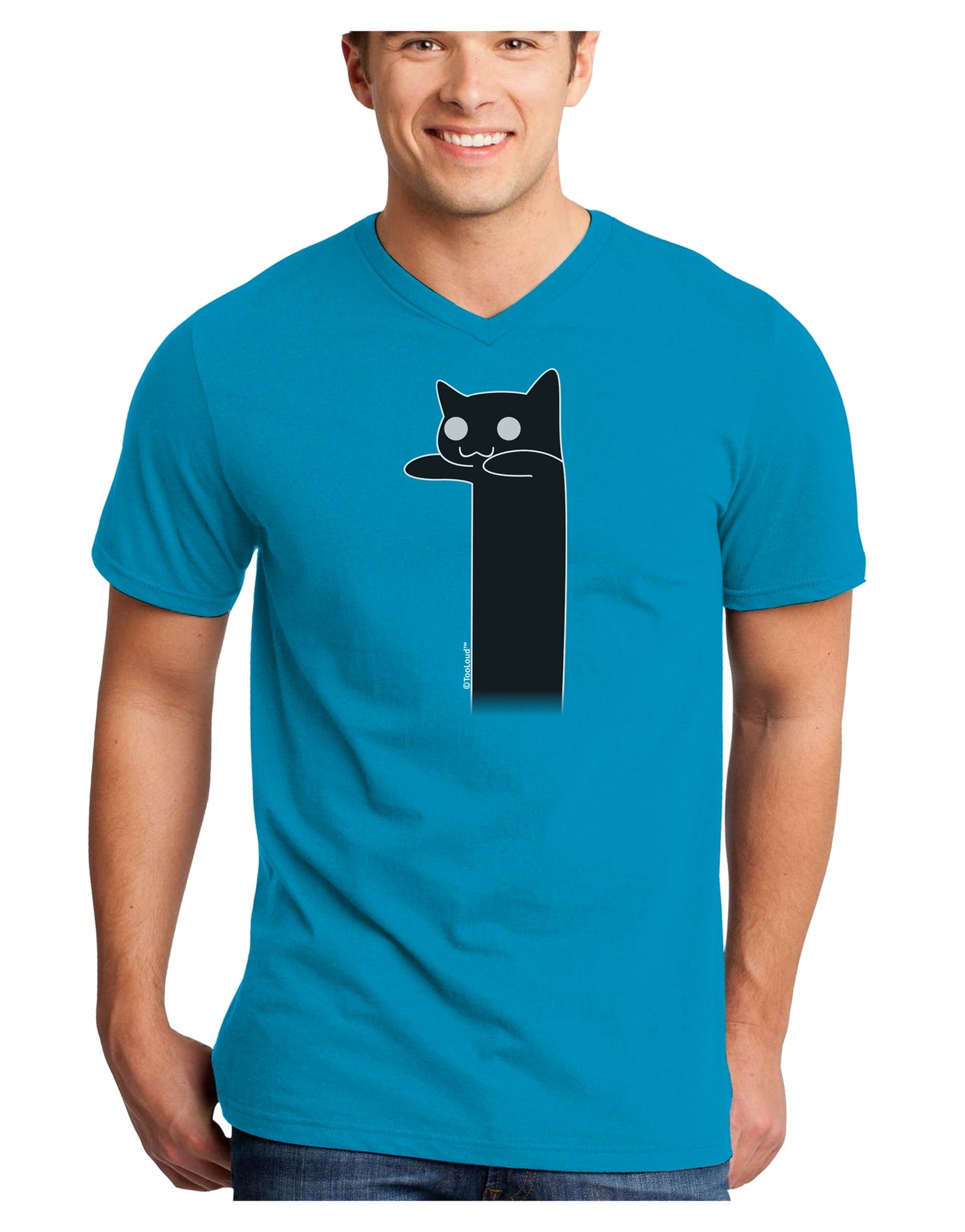Tacgnol - Internet Humor Adult Dark V-Neck T-Shirt by TooLoud-Mens V-Neck T-Shirt-TooLoud-Turquoise-Small-Davson Sales