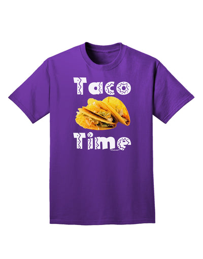 Taco Time - Mexican Food Design Adult Dark T-Shirt by TooLoud-Mens T-Shirt-TooLoud-Purple-Small-Davson Sales