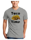 Taco Time - Mexican Food Design Adult V-Neck T-shirt by TooLoud-Mens V-Neck T-Shirt-TooLoud-HeatherGray-Small-Davson Sales