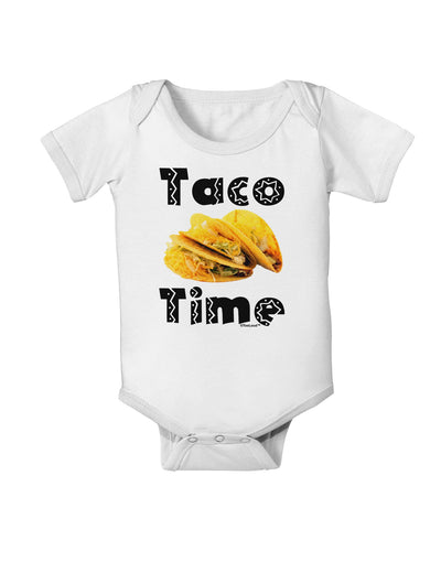 Taco Time - Mexican Food Design Baby Romper Bodysuit by TooLoud-Baby Romper-TooLoud-White-06-Months-Davson Sales