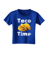 Taco Time - Mexican Food Design Toddler T-Shirt Dark by TooLoud-Toddler T-Shirt-TooLoud-Royal-Blue-2T-Davson Sales