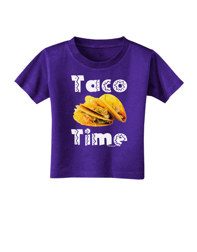 Taco Time - Mexican Food Design Toddler T-Shirt Dark by TooLoud-Toddler T-Shirt-TooLoud-Purple-2T-Davson Sales