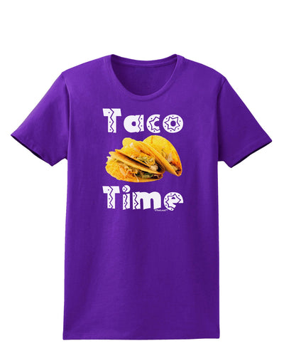 Taco Time - Mexican Food Design Womens Dark T-Shirt by TooLoud-Womens T-Shirt-TooLoud-Purple-X-Small-Davson Sales