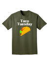 Taco Tuesday Design Adult Dark T-Shirt by TooLoud-Mens T-Shirt-TooLoud-Military-Green-Small-Davson Sales