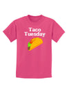 Taco Tuesday Design Childrens Dark T-Shirt by TooLoud-Childrens T-Shirt-TooLoud-Sangria-X-Small-Davson Sales