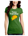 Taco Tuesday Design Juniors Crew Dark T-Shirt by TooLoud-T-Shirts Juniors Tops-TooLoud-Kiwi-Green-Juniors Fitted X-Small-Davson Sales