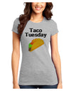 Taco Tuesday Design Juniors T-Shirt by TooLoud-Womens Juniors T-Shirt-TooLoud-Ash-Gray-Juniors Fitted X-Small-Davson Sales