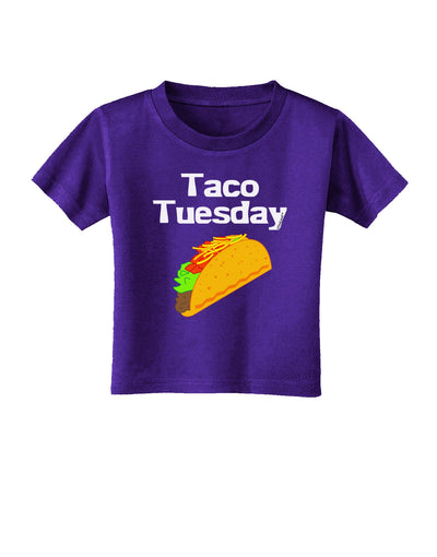 Taco Tuesday Design Toddler T-Shirt Dark by TooLoud-Toddler T-Shirt-TooLoud-Purple-2T-Davson Sales