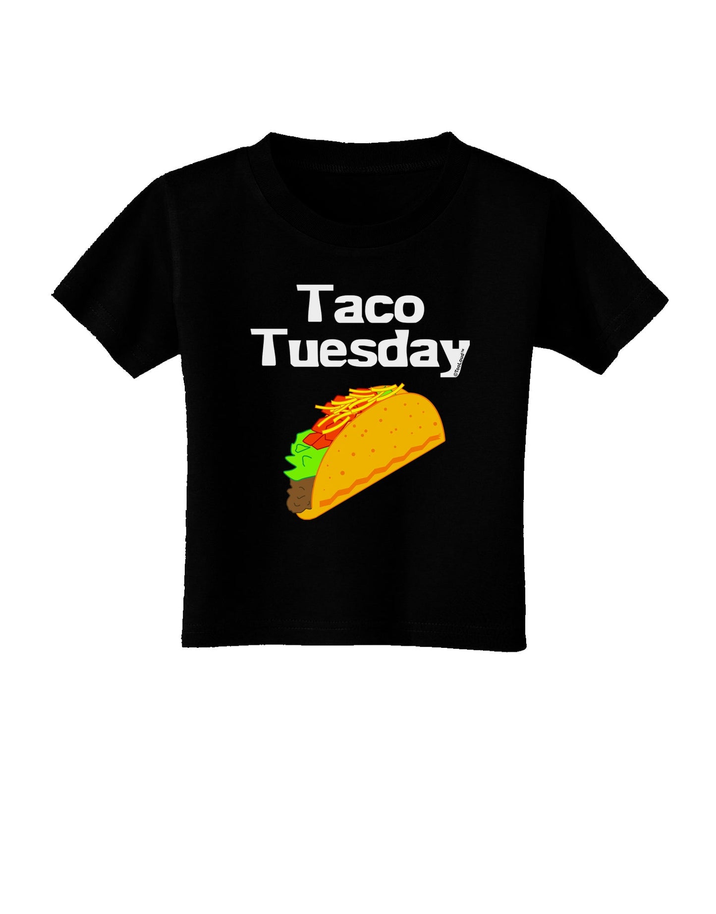 Taco Tuesday Design Toddler T-Shirt Dark by TooLoud-Toddler T-Shirt-TooLoud-Black-2T-Davson Sales