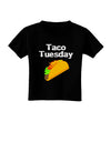 Taco Tuesday Design Toddler T-Shirt Dark by TooLoud-Toddler T-Shirt-TooLoud-Black-2T-Davson Sales