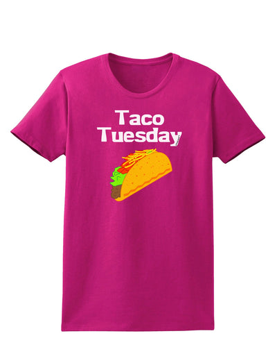 Taco Tuesday Design Womens Dark T-Shirt by TooLoud-Womens T-Shirt-TooLoud-Hot-Pink-Small-Davson Sales