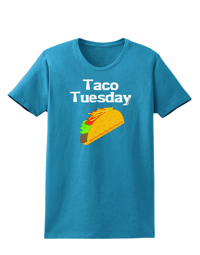 Taco Tuesday Design Womens Dark T-Shirt by TooLoud-Womens T-Shirt-TooLoud-Turquoise-X-Small-Davson Sales