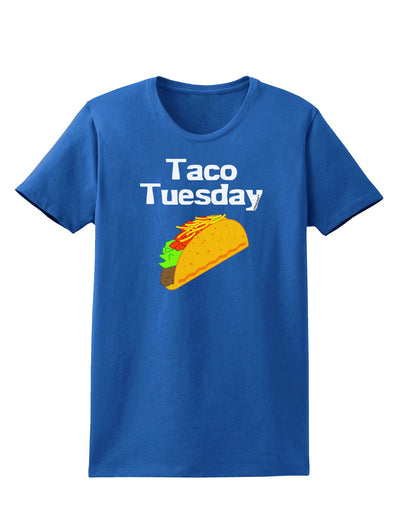 Taco Tuesday Design Womens Dark T-Shirt by TooLoud-Womens T-Shirt-TooLoud-Royal-Blue-X-Small-Davson Sales