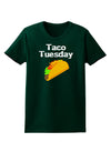 Taco Tuesday Design Womens Dark T-Shirt by TooLoud-Womens T-Shirt-TooLoud-Forest-Green-Small-Davson Sales