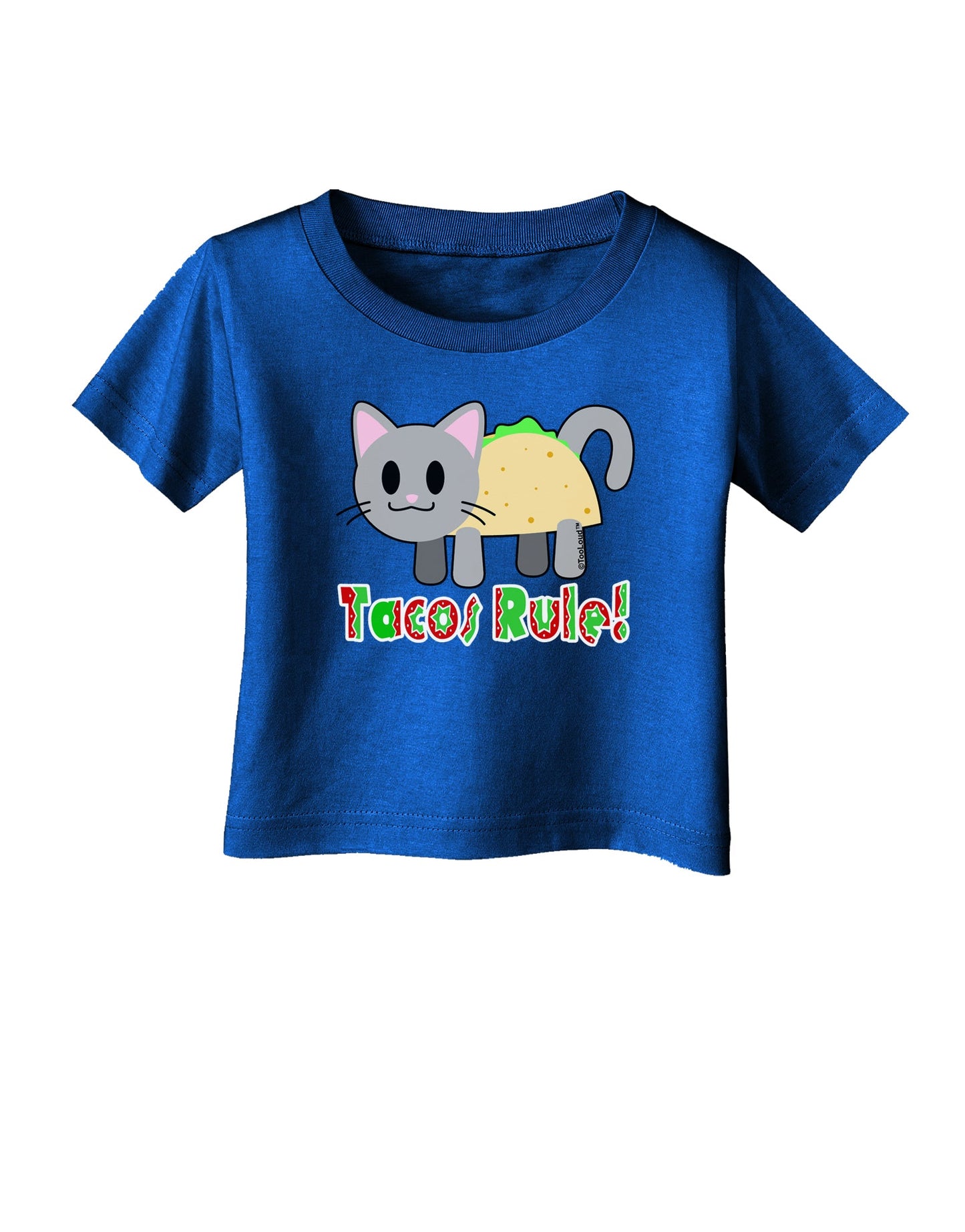 Tacos Rule Taco Cat Design Infant T-Shirt Dark by TooLoud-Infant T-Shirt-TooLoud-Royal-Blue-06-Months-Davson Sales
