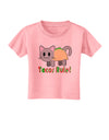 Tacos Rule Taco Cat Design Toddler T-Shirt by TooLoud-Toddler T-Shirt-TooLoud-Candy-Pink-2T-Davson Sales