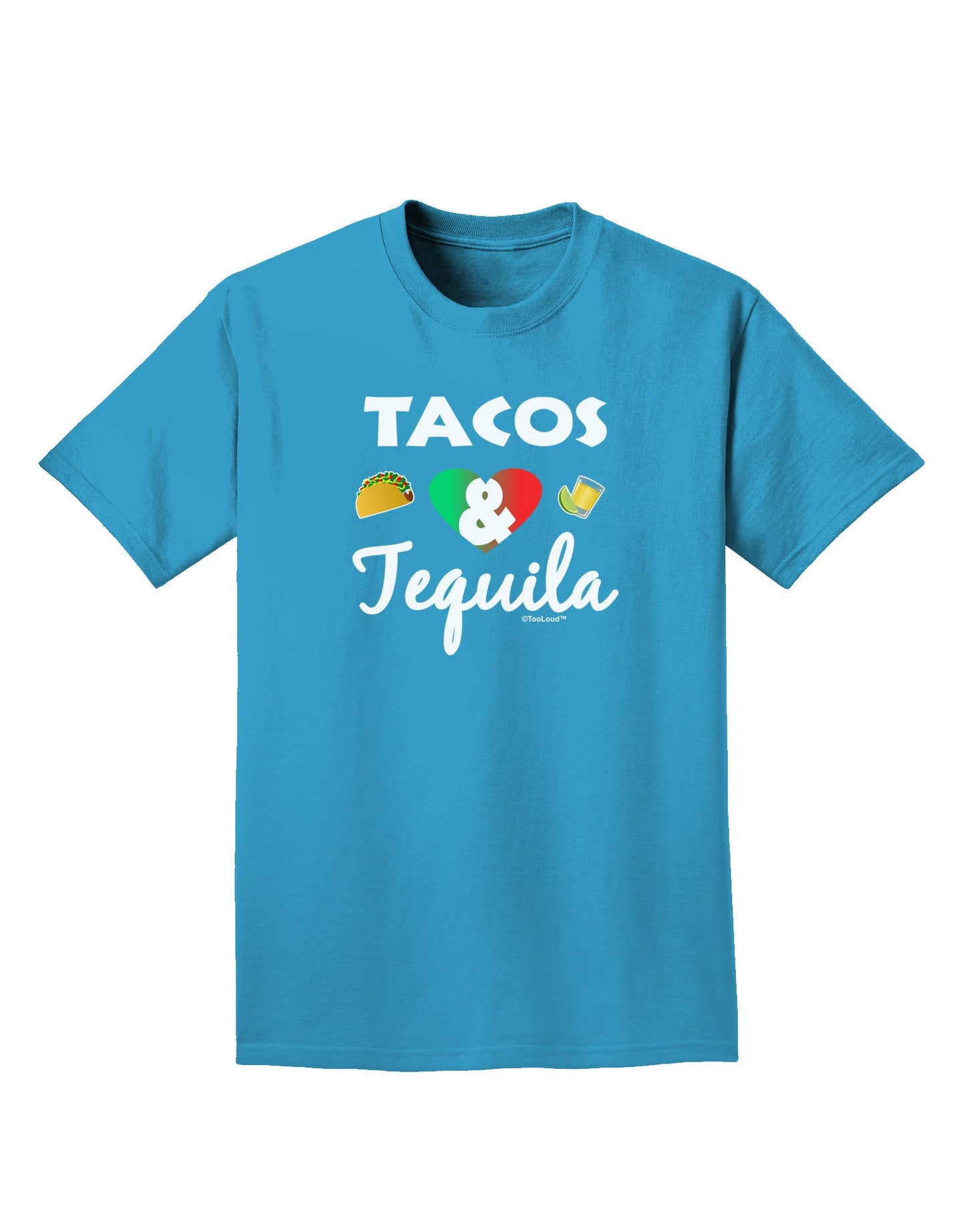 Tacos & Tequila Adult Dark T-Shirt-Mens T-Shirt-TooLoud-Turquoise-Small-Davson Sales