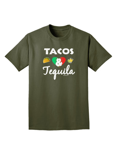 Tacos & Tequila Adult Dark T-Shirt-Mens T-Shirt-TooLoud-Military-Green-Small-Davson Sales