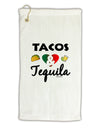 Tacos & Tequila Micro Terry Gromet Golf Towel 16 x 25 inch-Golf Towel-TooLoud-White-Davson Sales