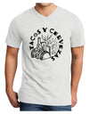 Tacos Y Cervezas Adult V-Neck T-shirt White 4XL Tooloud